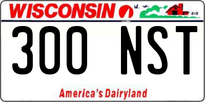 WI license plate 300NST
