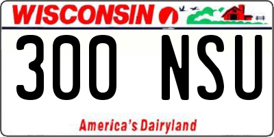 WI license plate 300NSU