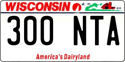 WI license plate 300NTA
