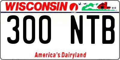 WI license plate 300NTB