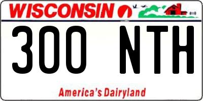 WI license plate 300NTH