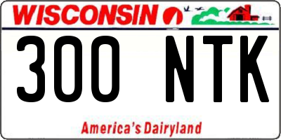 WI license plate 300NTK