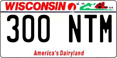 WI license plate 300NTM