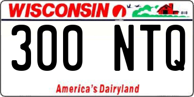WI license plate 300NTQ