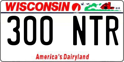 WI license plate 300NTR