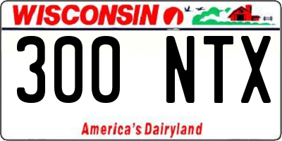WI license plate 300NTX