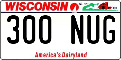 WI license plate 300NUG