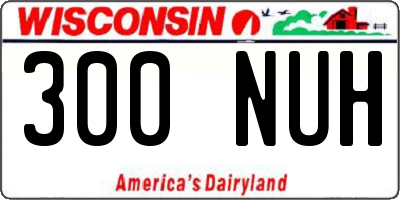 WI license plate 300NUH