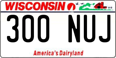 WI license plate 300NUJ