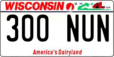 WI license plate 300NUN