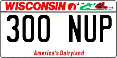 WI license plate 300NUP