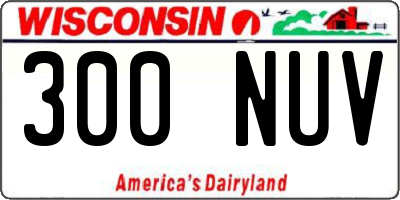 WI license plate 300NUV