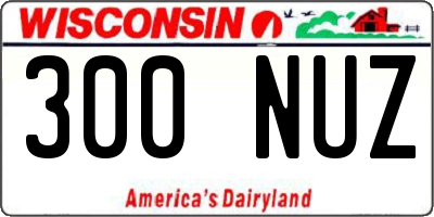 WI license plate 300NUZ