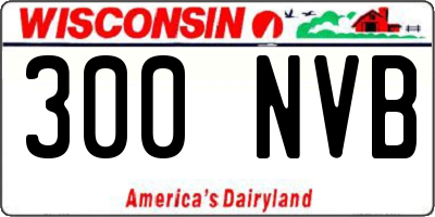 WI license plate 300NVB
