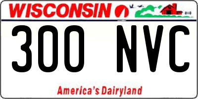 WI license plate 300NVC