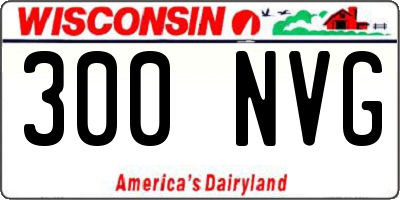 WI license plate 300NVG