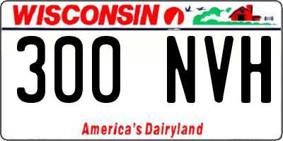 WI license plate 300NVH