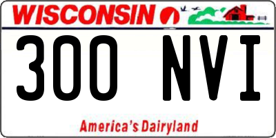 WI license plate 300NVI