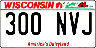 WI license plate 300NVJ