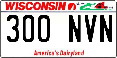 WI license plate 300NVN