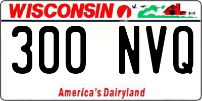 WI license plate 300NVQ
