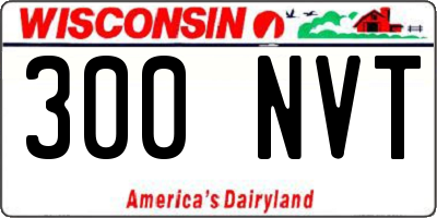 WI license plate 300NVT