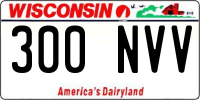 WI license plate 300NVV