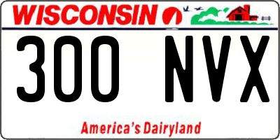 WI license plate 300NVX