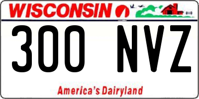 WI license plate 300NVZ