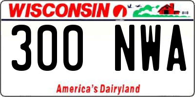 WI license plate 300NWA