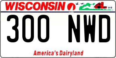 WI license plate 300NWD