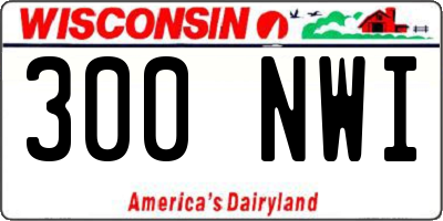 WI license plate 300NWI