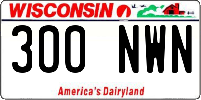WI license plate 300NWN