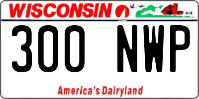 WI license plate 300NWP