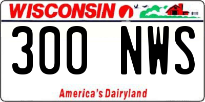 WI license plate 300NWS