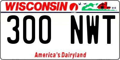 WI license plate 300NWT