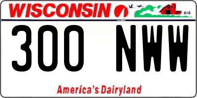WI license plate 300NWW