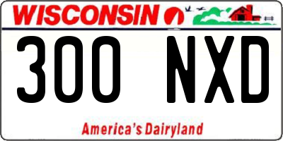 WI license plate 300NXD