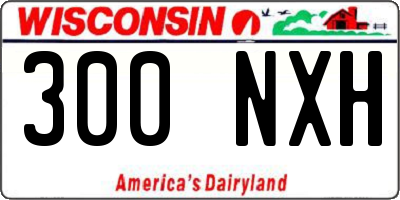 WI license plate 300NXH