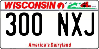 WI license plate 300NXJ