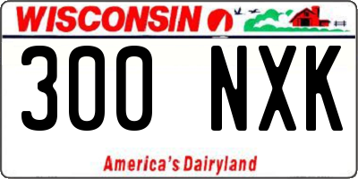 WI license plate 300NXK