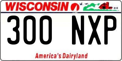 WI license plate 300NXP