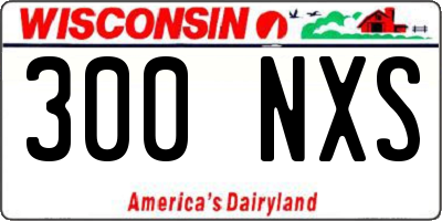 WI license plate 300NXS