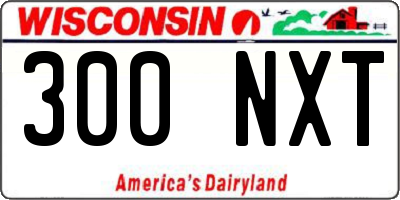 WI license plate 300NXT