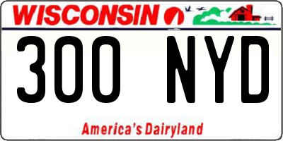WI license plate 300NYD