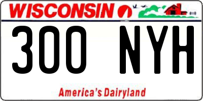 WI license plate 300NYH