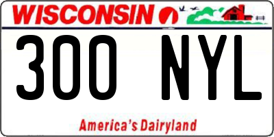 WI license plate 300NYL