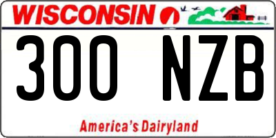 WI license plate 300NZB