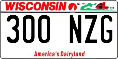WI license plate 300NZG