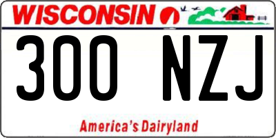 WI license plate 300NZJ